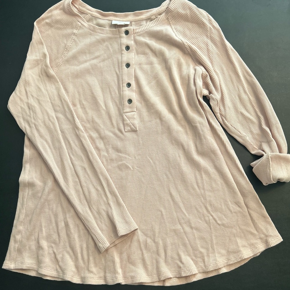 J. Jill |  Pink Henley Top
